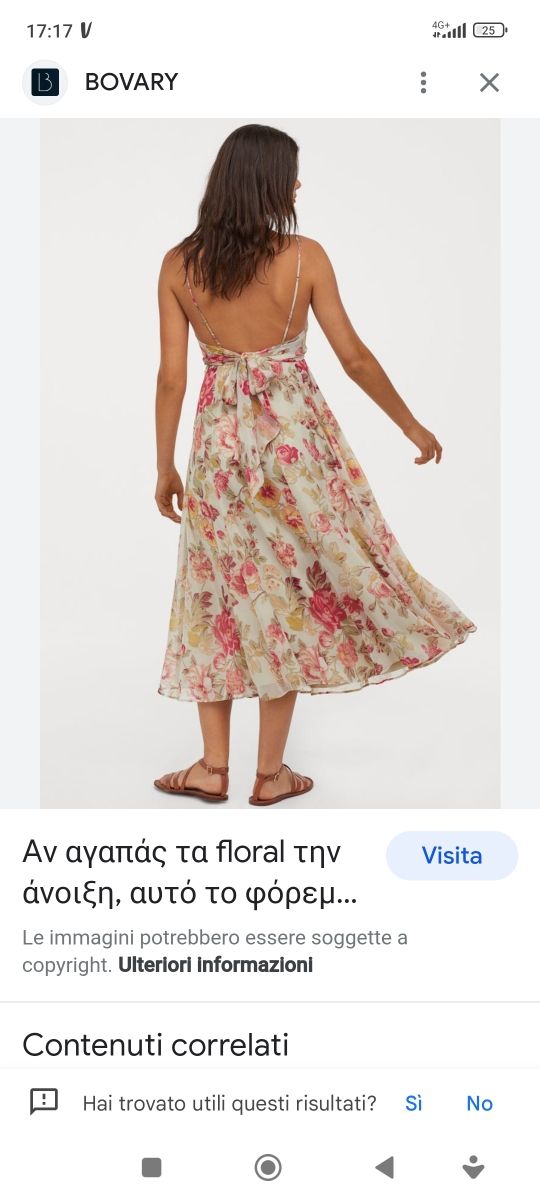 abito in chiffon a fiori