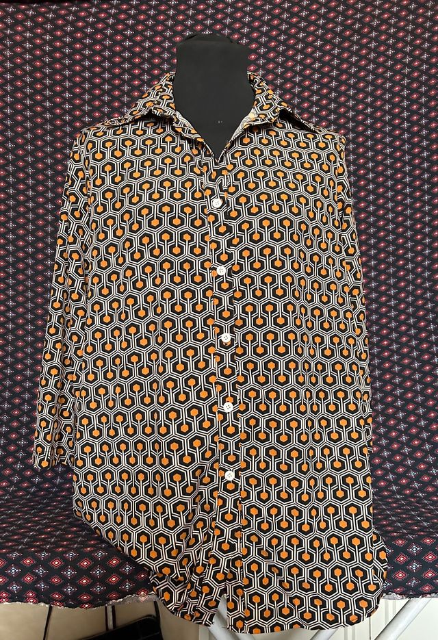 CAMISA ESTAMPADA DE 3/4 DE MANGA- SHEIN-