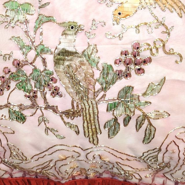 Fundas cojín seda China bordados artesanía 2 uds