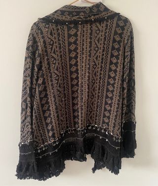 Kimono bordado crochet abalorios Zara