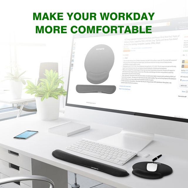 Alfombrilla de ratón + reposamuñecas