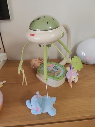 Lámpara con música para dormir al bebé