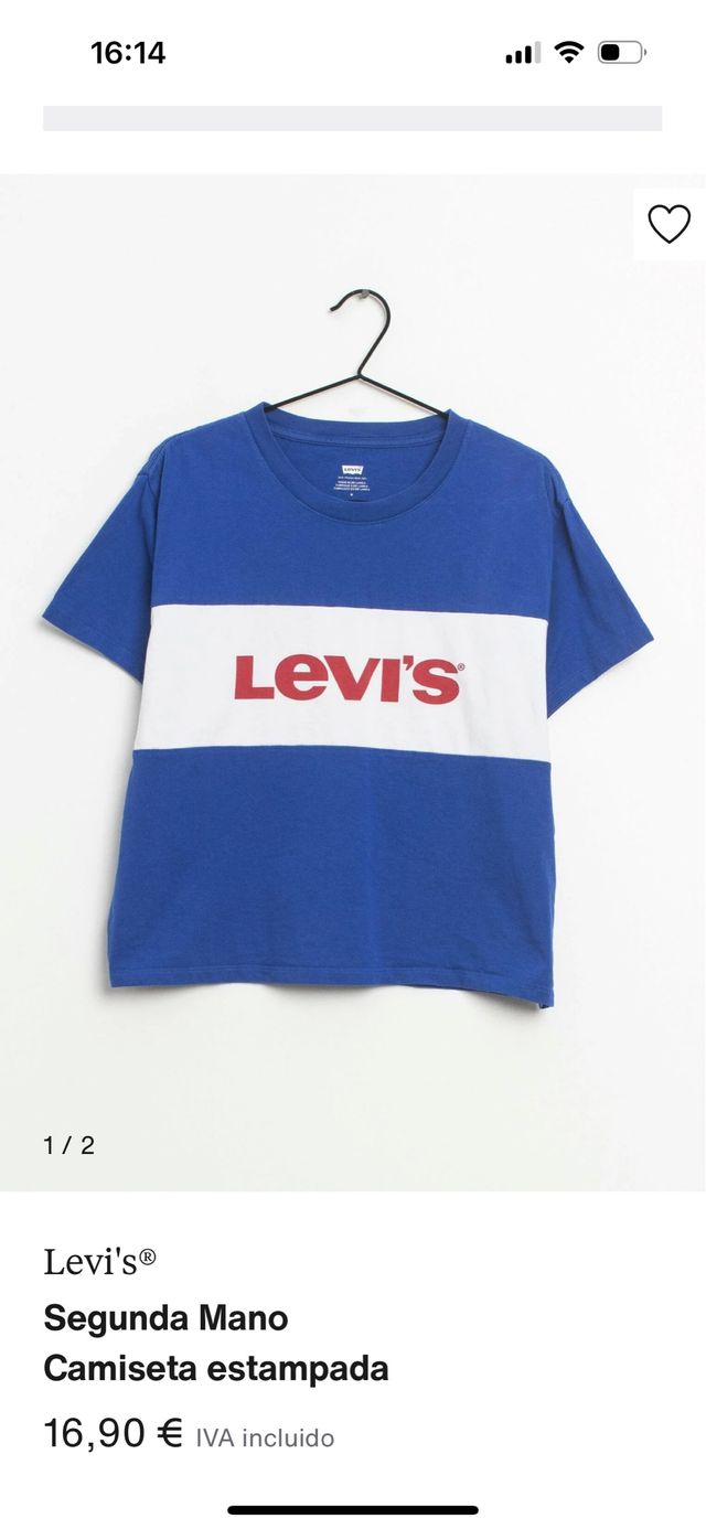 Camiseta Levis cuello redondo a