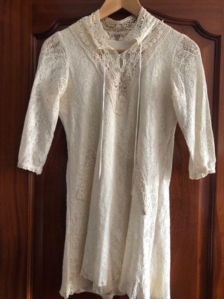 Vestido o túnica encaje tipo vintage 