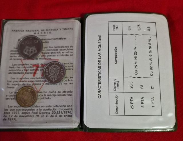 PRUEBAS NUMISMATICAS 1975 ESTRELLA 77