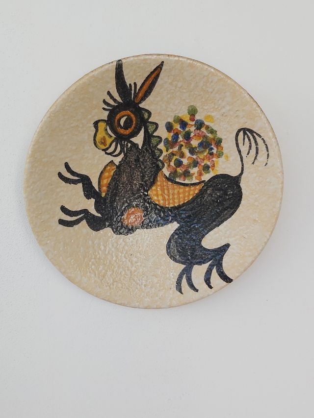 Colección 3 platos cerámica toledana.