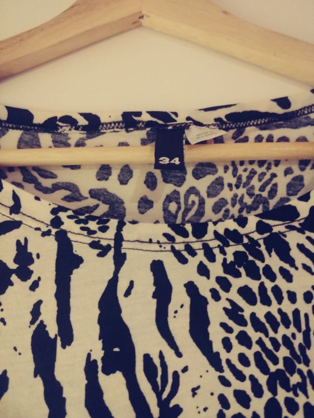 Camiseta larga o vestido corto animal print-punk