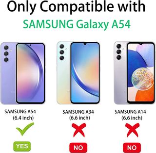 🎁Funda para Samsung Galaxy A54 5G+2 cristal templ