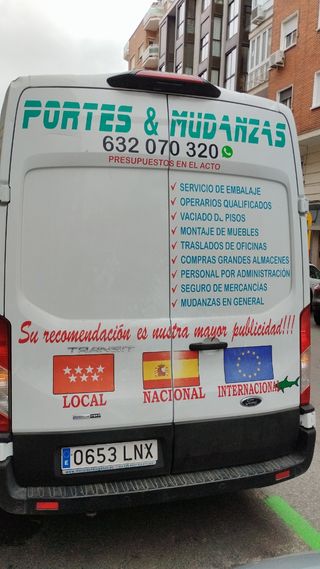 PORTES Y MUDANZAS LOCAL, NACIONAL E INTERNACIONAL 