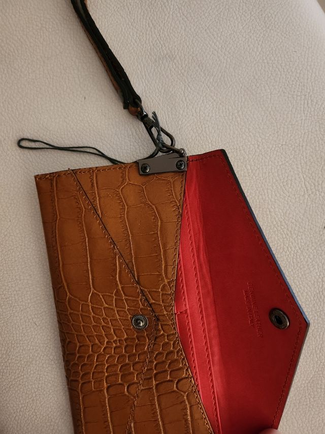 Cartera tarjetero de piel buena