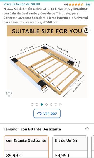 Kit de unión lavadora secadora