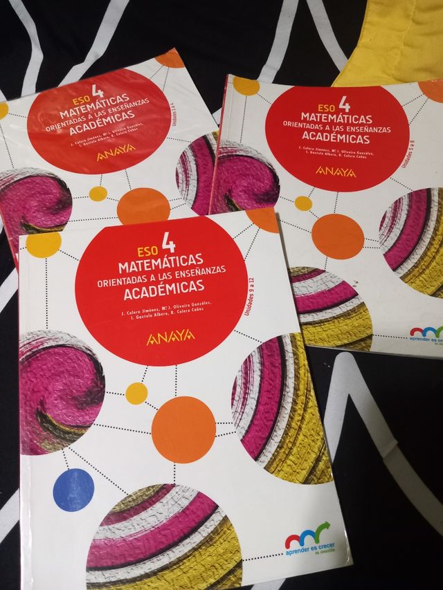libros matemáticas académicas 4 eso,(los 3)