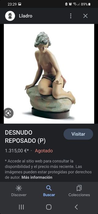 Figura Lladró mujer Desnudo reposado