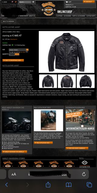 Chaqueta moto Harley Davidson