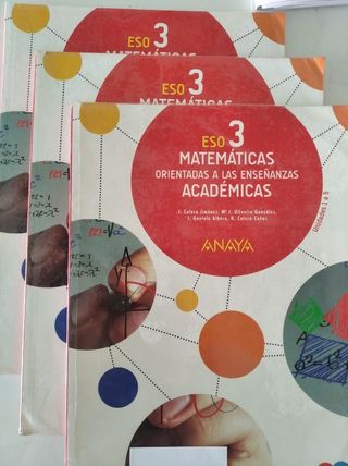 Matemáticas 3° ESO. Anaya.