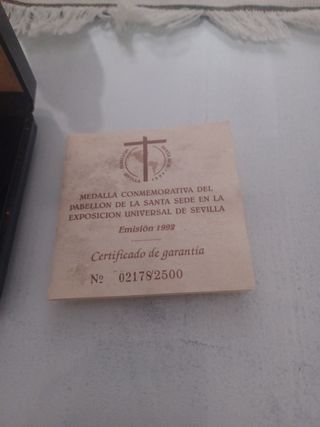 medalla santa sede expo 92