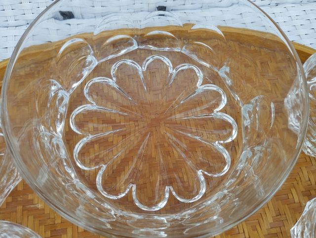 Juego de macedonia de cristal de 5 servicios