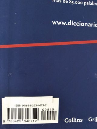 Diccionario inglés Collins compact plus.