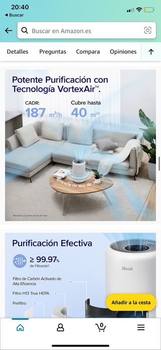 Purificador de aire (Levoit)
