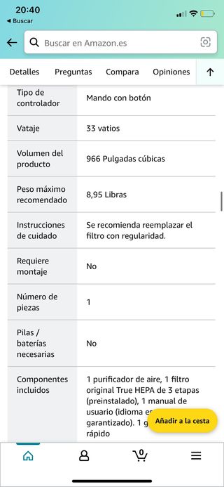 Purificador de aire (Levoit)