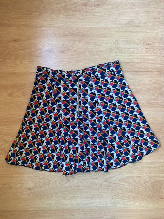 Falda estampada Zara