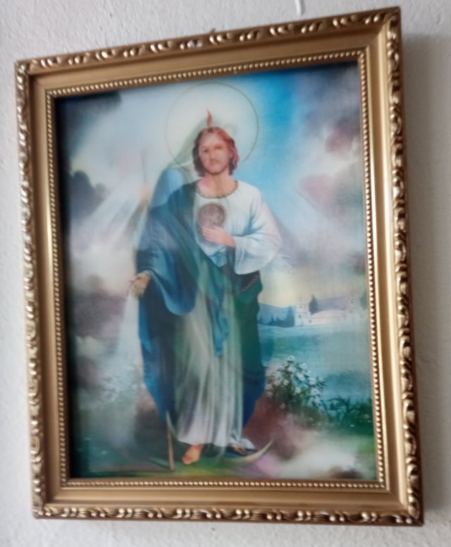 cuadro de dos imágenes religiosas