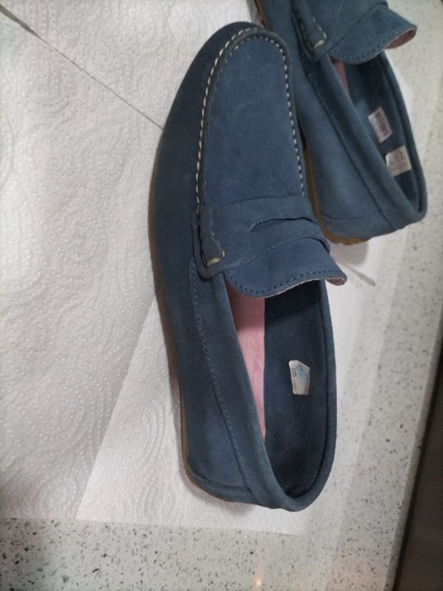 mocasines azules 