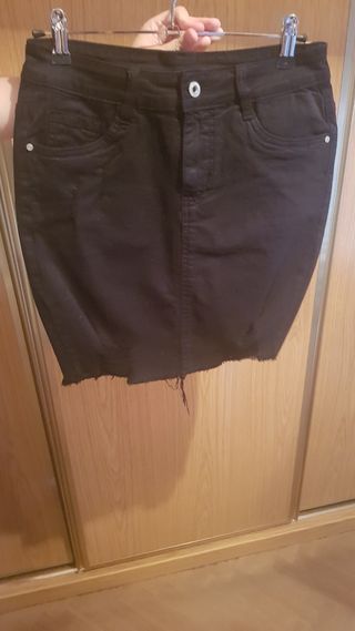 falda vaquera negra talla S/ M nueva