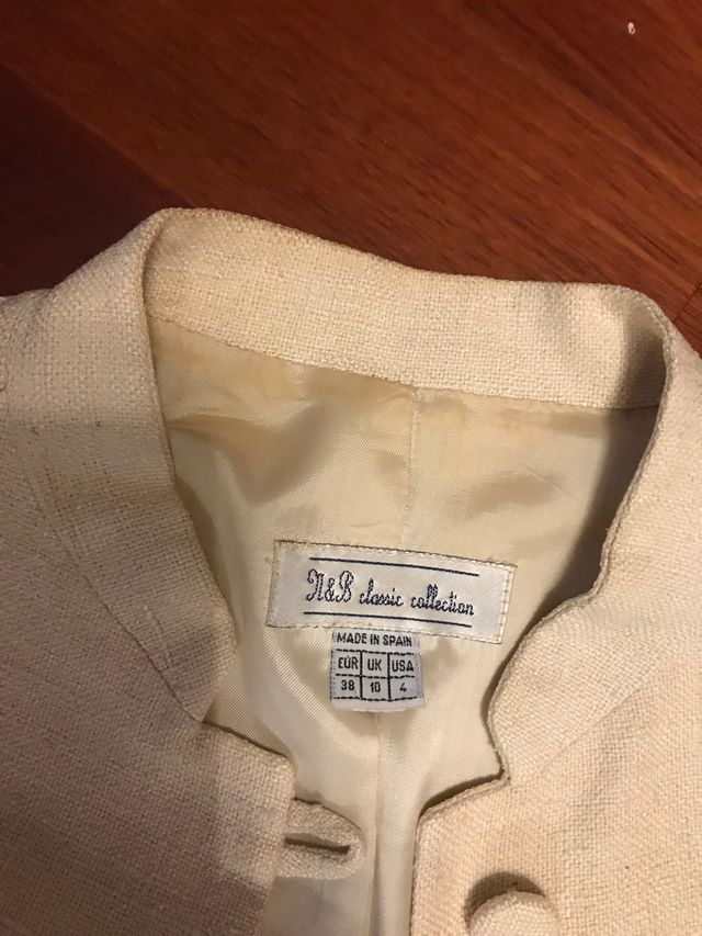 Chaqueta lino Zara 38