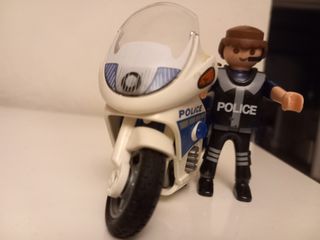 Pleimobil policía con moto