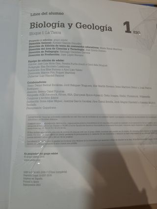 SBN 9788468320557 libro Biología y Geografía 1 ESO