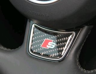 1 Pegatina de logotipo "S" SLine para volante Audi