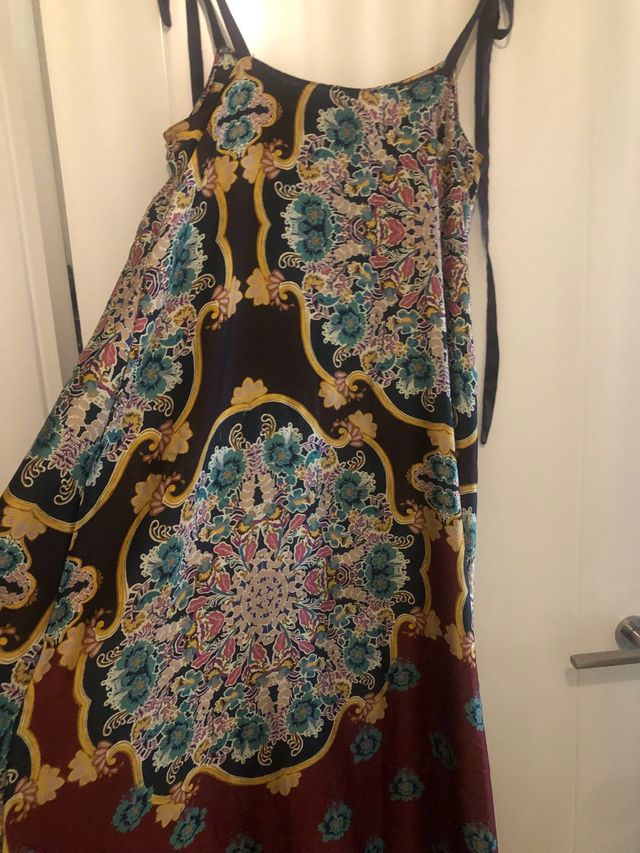 Vestido zara raso estampado
