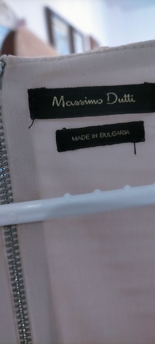 Vestido drapeado beige