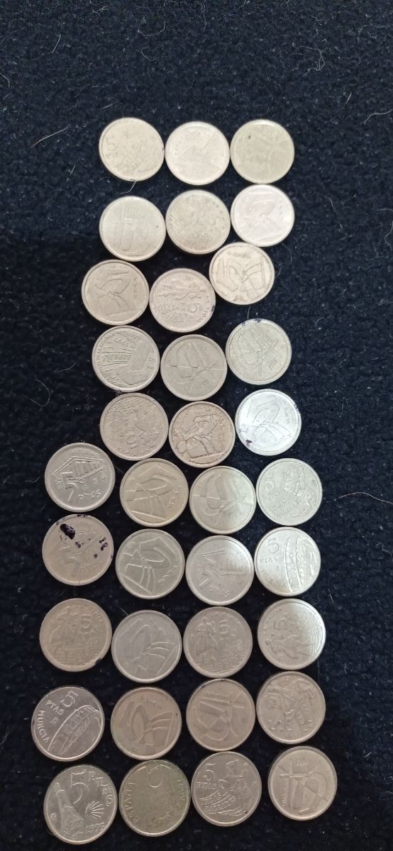 LOTE 35 MONEDAS 25 pesetas