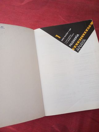 Filosofía 1° Bachillerato. Serie Razón y Ser ANAYA