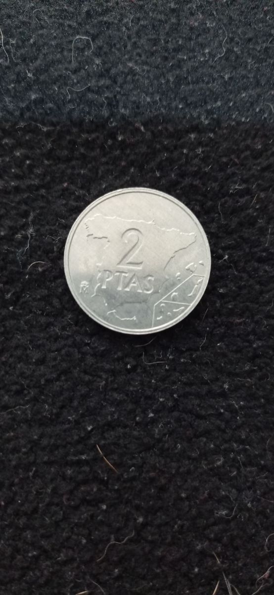 Moneda 2 pesetas año 1984.