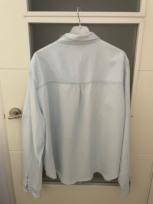 Camisa denim claro zara