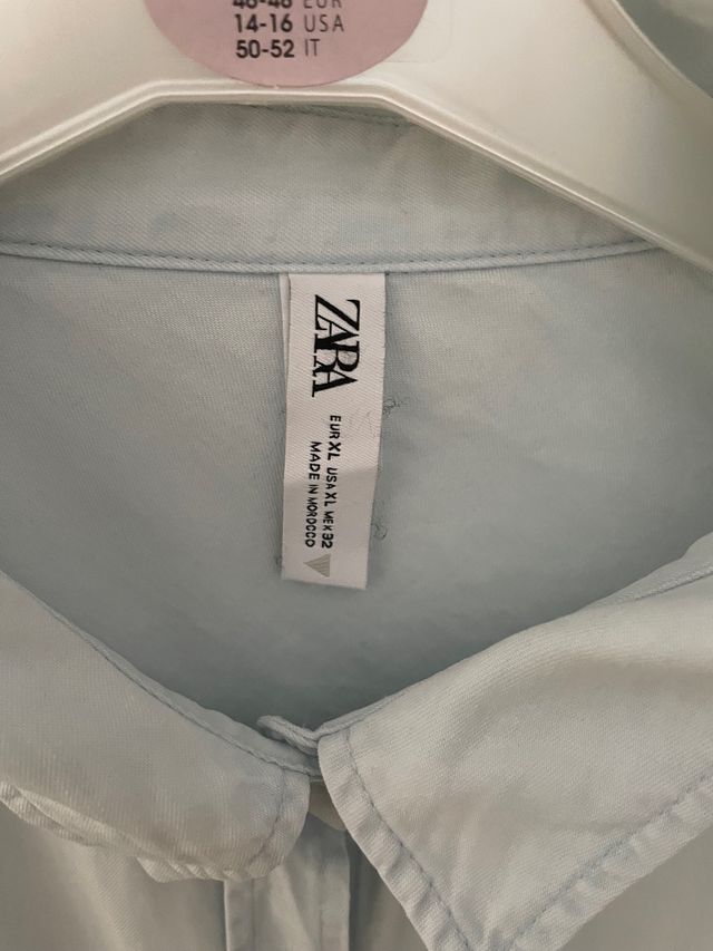 Camisa denim claro zara