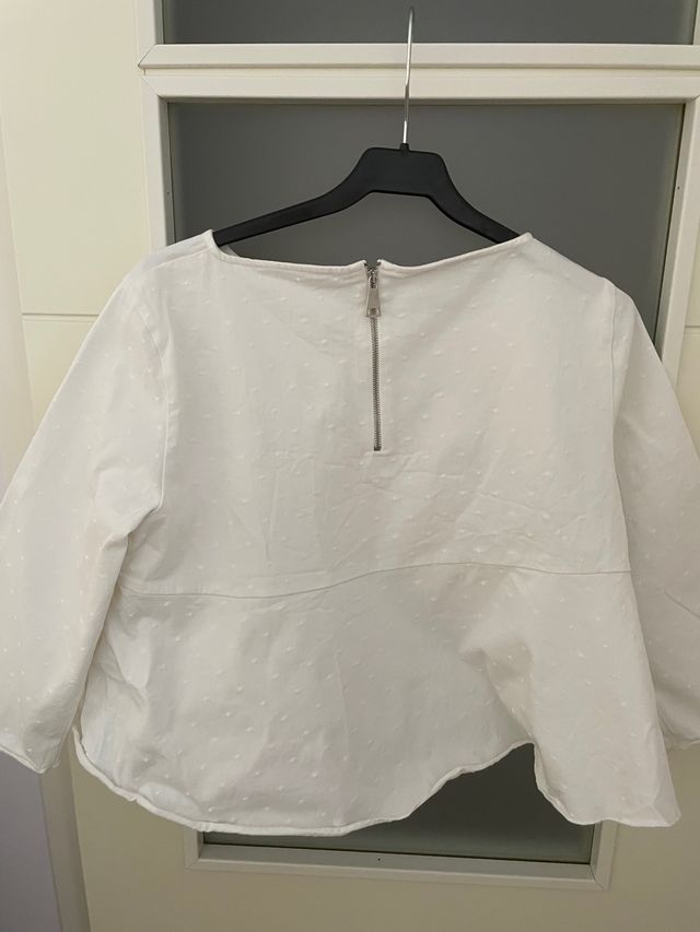 Blusa plumeti blanca zara
