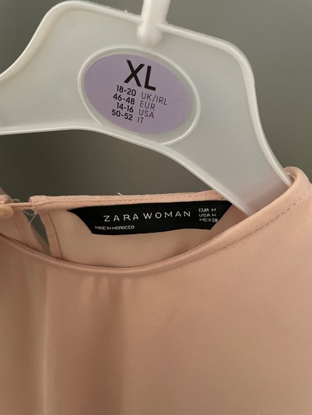 Vestido corto rosa zara