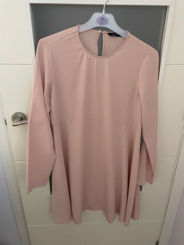 Vestido corto rosa zara