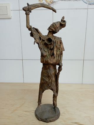 Figura escultura étnica africana en bronce