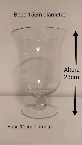 Jarrón Copa Cristal (efecto gotitas)