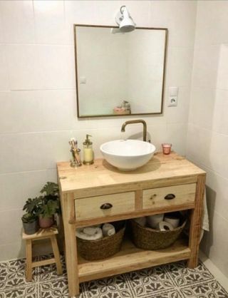 Mueble de Baño Madera Maciza