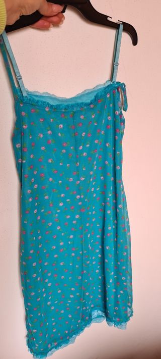 abito corto azzurro intenso