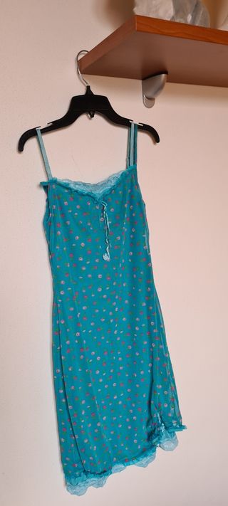 abito corto azzurro intenso