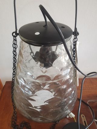 Lámpara rústica tipo farol antiguo