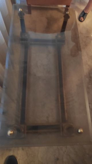 Mesa de centro de cristal