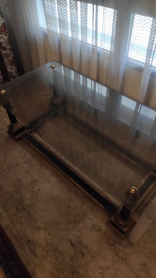 Mesa de centro de cristal